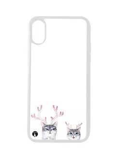 Buy Protective Case Cover For Apple iPhone XR Cats (White Bumper) in Saudi Arabia