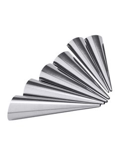 Buy 6-Piece Pastry Conical Tube Set Silver 3x3x14centimeter in Saudi Arabia