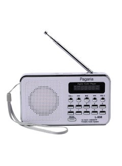 اشتري راديو رقمي محمول مع مشغل صوت MP3 V3413 أبيض في الامارات