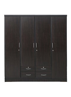 Buy 4-Door Teak Wood Cabinet Brown in UAE