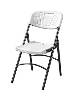 Buy Folding Chair White/Black 46x88x41centimeter in Egypt