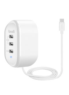 Buy Portable Home Charger With Built-In Micro USB Cable White in UAE