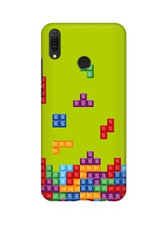 Buy Matte Finish Slim Snap Basic Case Cover For Huawei Y9 Prime 2019 Tetris (Green) in UAE