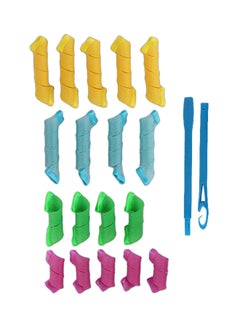 اشتري 20-Piece Magic Curler Set وردي/أخضر/أزرق في الامارات
