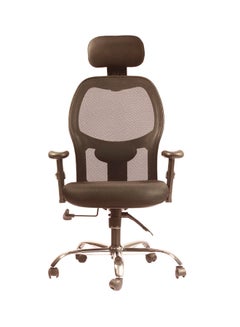 اشتري Office Chair With Head Rest Black 50cm في مصر