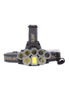 Buy Head Flashlight With 8 LED Set Black/Yellow in UAE