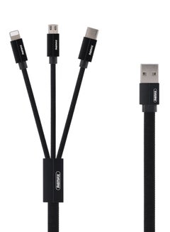 Buy 3-In-1 Data Charging Cable Black in Egypt