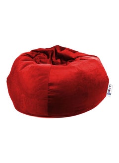 Buy Velvet Bean Bag Red 110x70cm in UAE