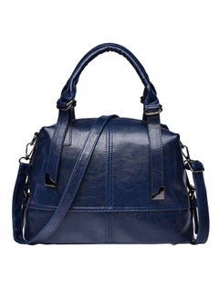 Buy Zipper Closure Shoulder Bag Blue in UAE