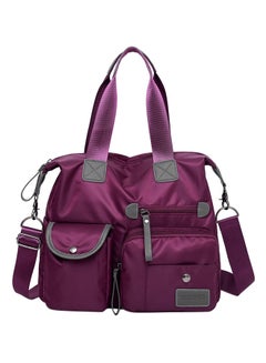 Buy Canvas Shoulder Bag Purple in Saudi Arabia