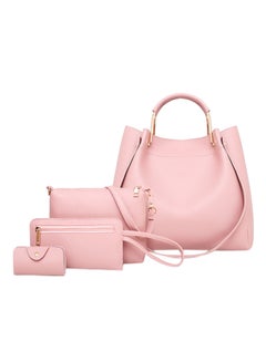 Buy 4-Piece Composite Bag Set Pink in Saudi Arabia