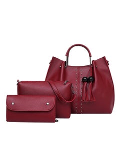 Buy 3-Piece Composite Bag Set Red in Saudi Arabia