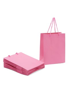 Buy 12-Piece Plain Gift Bag Pink in Saudi Arabia