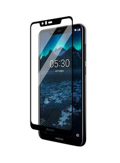Buy 5D Full Screen Surfaces Tempered Glass Screen Protector For Nokia 5.1 Plus Black/Clear in Saudi Arabia