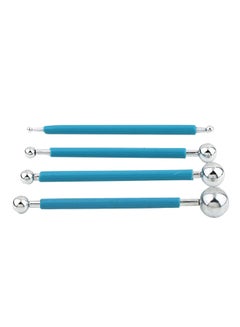 Buy 4-Piece Double Sided Modelling Ball Tool Set Blue/Silver in UAE