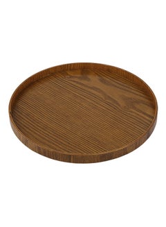 Buy Handmade Tea Serving Tray Brown 30x2x30centimeter in UAE