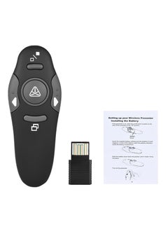 Buy Wireless USB PPT Flip Pen Pointer Black in UAE