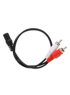 Buy RCA Audio Cable To 2 RCA Stereo Adapter Y Cable Black in UAE