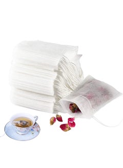 Buy 100-Piece Disposable Tea Filter Paper Set White 5.5x6centimeter in Saudi Arabia