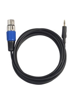 Buy 3-Pin XLR Female To 3.5mm Male Stereo Audio Cable Black/Blue in UAE