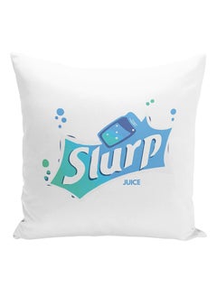 Buy Fortnite Slurp Chug Jar Printed Cushion White/Blue/Green 16x16inch in UAE