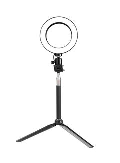 Buy 64-LED Ring Light Round Selfie Camera Lamp With Telescopic Tripod Holder Black in Saudi Arabia