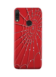 Buy Protective Case Cover For Huawei Y9 (2019) Red Spider Web Pattern in UAE