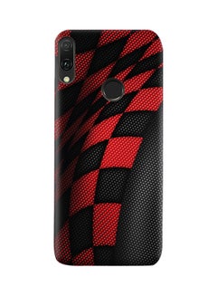 Buy Protective Case Cover For Huawei Y9 (2019) Sports Red & Black Pattern in UAE