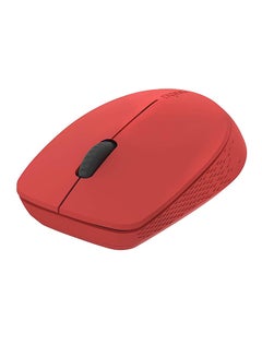اشتري M100 Wireless Multi-Device Silent Bluetooth Mouse(BT3.0+BT4.0+USB), Easy-Switch Up to 3 Devices For Laptop MacBook Windows PC Tablet Android Red في الامارات
