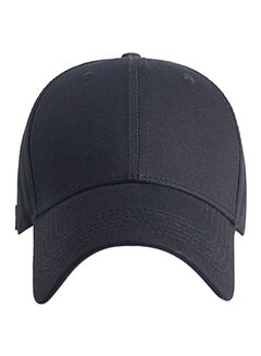 Buy Solid Pattern Baseball Cap Black in Saudi Arabia