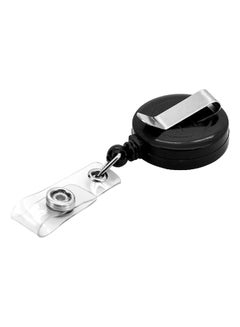 Buy ID Card Holder With Clip Black/Silver in UAE