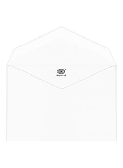 Buy 25-Piece Executive Laid Paper Glued Envelope Set White in UAE