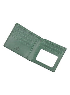 Buy Stitch detailed Bi-Fold Wallet Green in UAE