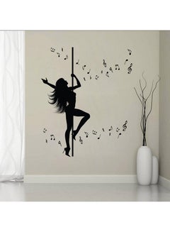 Buy Pole Dance Wall Sticker Black 45x100centimeter in Saudi Arabia