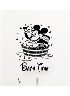 Buy Mickey Mouse Bathroom Wall Sticker Black 40x50centimeter in UAE