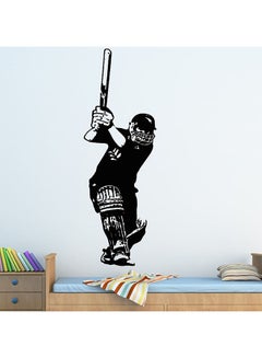 Buy Cricket Batsman Wall Sticker Black 30x110centimeter in UAE