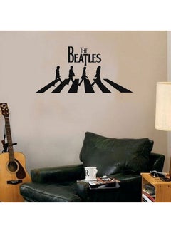 Buy Beatles Pop Group Wall Sticker Black 100x40cm in UAE