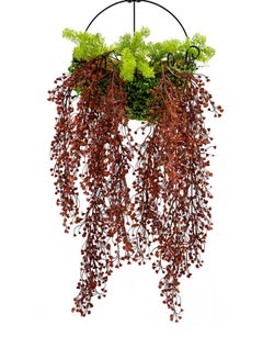 Buy Artificial Vine Silk Hanging Plant Brown/Green/Black in UAE