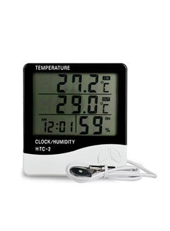 Buy Indoor and Outdoor Temperature Thermometer White/Black/Grey in Saudi Arabia