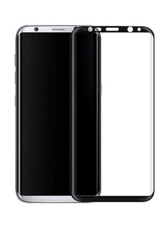 Buy Full Screen Tempered Glass For Samsung Galaxy S8 Black/Clear in Saudi Arabia