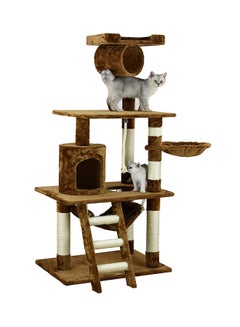 Buy Cat Tree Furniture With Condos Brown 68 x 48 x 157cm in UAE