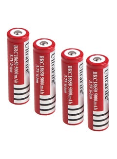 Buy 4-Piece Ultrafire Rechargeable Battery With Charger Set Multicolour in UAE
