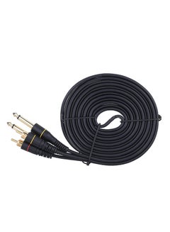اشتري Dual RCA Audio Cable Connector 3متر أسود في الامارات