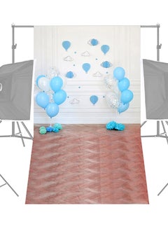 Buy Birthday Party Photography Backdrop Blue/White/Brown in UAE
