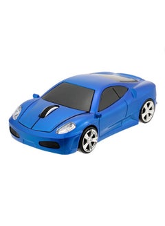 Buy Wireless Racing Car Shaped Optical USB Mouse Blue/Black in UAE