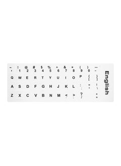 Buy QWERTY Replacement Keyboard Sticker Black in Saudi Arabia