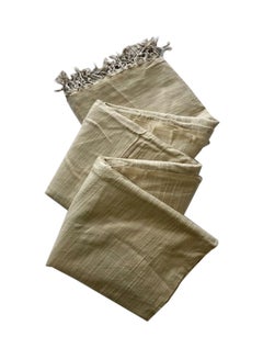 Buy Cotton Beach Towel Beige 300x200cm in UAE