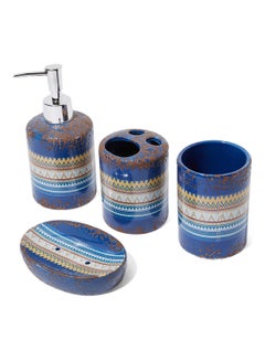 اشتري 4-Piece Bath Set متعدد الألوان 10x8 سنتيمتر في الامارات