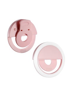 Buy Portable LED Ring Flash For Smartphones Pink in Saudi Arabia