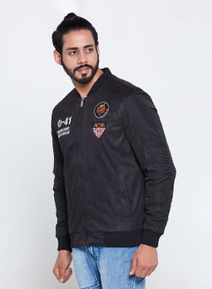 Buy Casual Biker Jacket Black in UAE